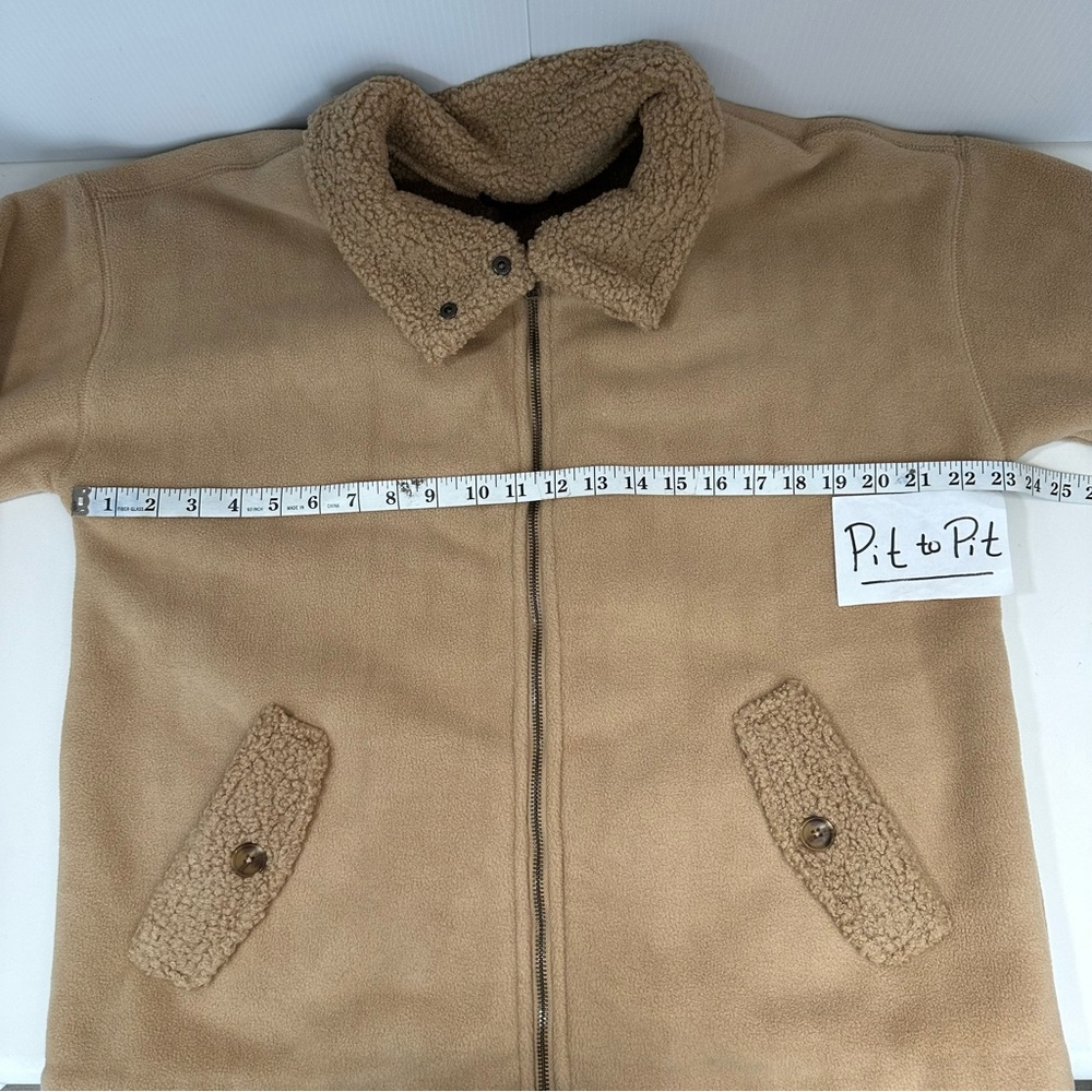 Banana Republic Women's SHERPA BOMBER JACKET Sz L Oversized Snap Pockets… - Picture 15 of 17